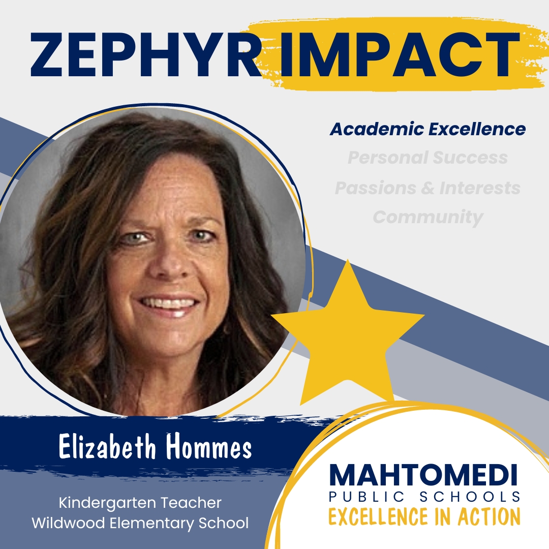 Elizabeth Hommes, Kindergarten teacher at Wildwood, received this note from a parent: “Mrs. Hommes has been such a great teacher for our son! She is supportive, understanding and challenges him. We want to thank her for making a difference in so many kids' lives!”

#WeAre832