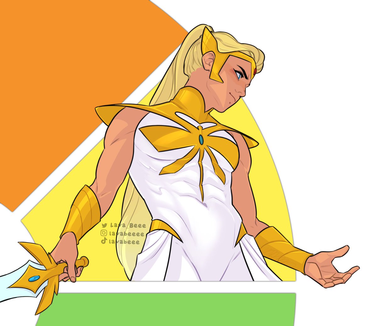 And to start the day, Shera! 🥳💛🌟 #sherafanart #SheraandthePrincessesofPower #catradora #colorwheelchallange