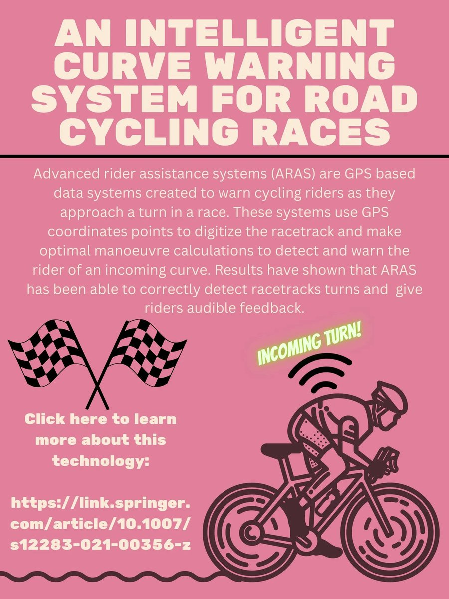 Check this article "An intelligent curve warning system for road cycling races" buff.ly/40EcKPm #cycling #tdf #tourdefrance #roadracing