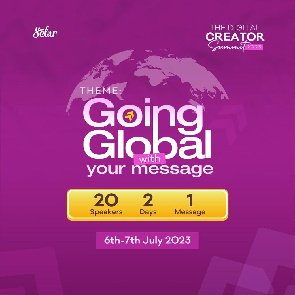 icomfortjohn's tweet photo. Discover the secrets of success from top influencers and industry leaders at The Digital Creators Summit 2023. Register for the event here https://t.co/2R0b587enV. It's free.#SelarCreatorSummit23 https://t.co/mxbn0Y8TS1