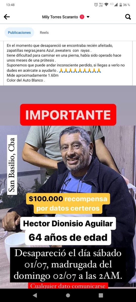 Se busca el paradero de Dionisio Aguilar
Quien lo haya visto comunicarse 3585410572
AYUDANOS A COMPARTIR ‼️🙏🏻