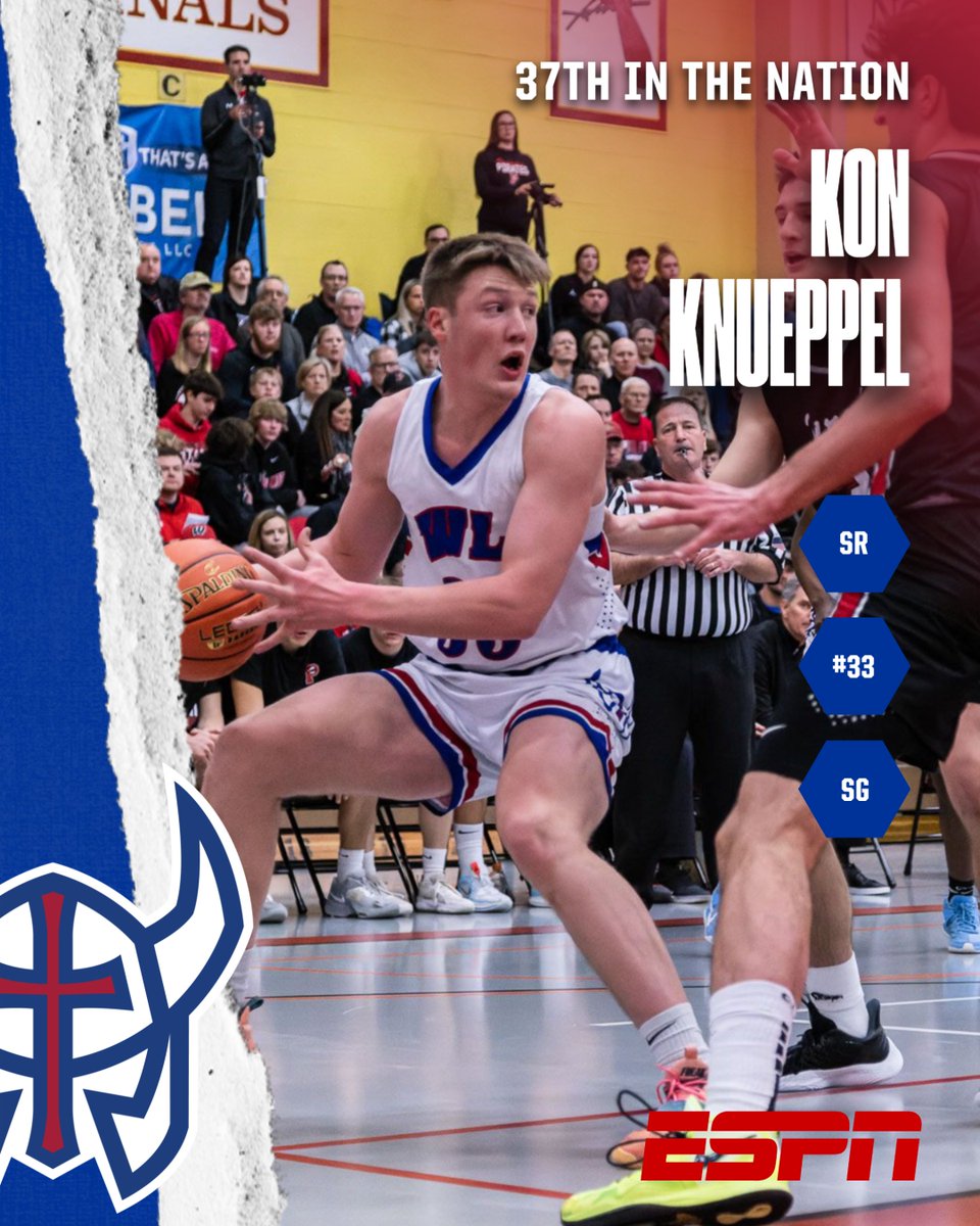 WiscoLutheranHS's tweet photo. Congrats to Kon Knueppel ('24)! 🥳

ESPN has ranked Kon as number #3⃣7⃣ in the NATION for boys basketball players in the Class of 2024!

Keep up the great work, Kon! 👏

#wiscoway #beviking #wels #welsschools #milwaukeebasketball #milwaukeeschools https://t.co/xT2oa8vpAu