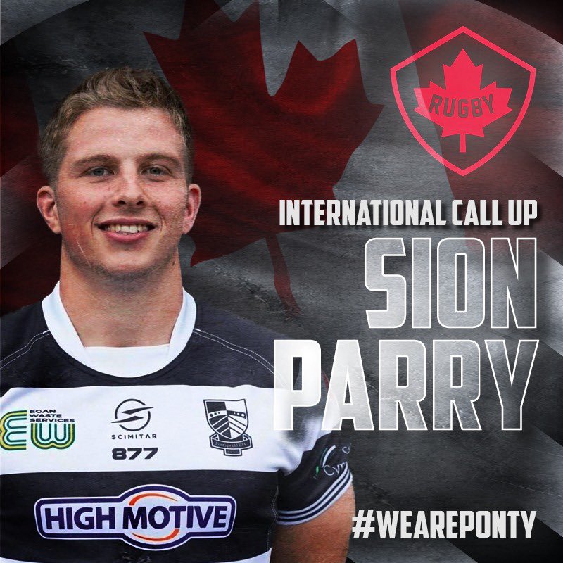𝗦𝗜𝗢𝗡 𝗣𝗔𝗥𝗥𝗬 𝗘𝗔𝗥𝗡𝗦 𝗖𝗔𝗡𝗔𝗗𝗔 𝗖𝗔𝗟𝗟-𝗨𝗣 🇨🇦

Pontypridd RFC are delighted to announce that <a href="/sionparry98/">SionParry</a> has been called up by <a href="/RugbyCanada/">Rugby Canada</a> for their upcoming tour to Tonga 🙌

🗣️ 𝑨𝑳𝑳 the reaction 🔗👉 ponty.net/sion-parry-ear…

#WeArePonty ⚫️⚪️