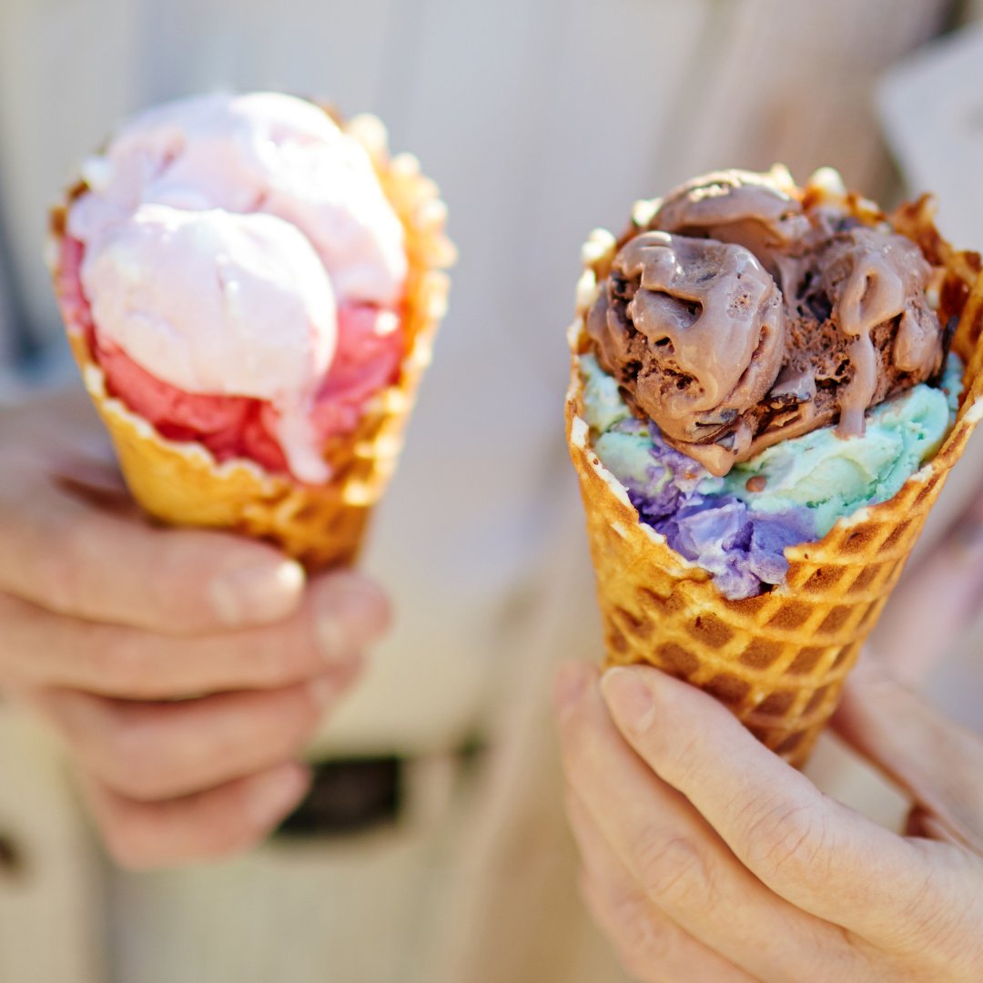 Image for the Tweet beginning: It's National Ice Cream Month