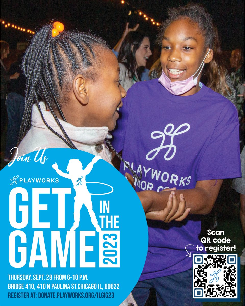 PlayworksIL's tweet photo. Get in the Game tickets are live! Join us for another year of celebrating safe and healthy play in Illinois! https://t.co/tP4w0LLJq6 https://t.co/voh7bHfDno