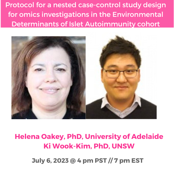 thesugarscience's tweet image. 📢 TOMORROW Thursday 7/6 (4 pm PT//7 pm EST)
@UniofAdelaide @JDRF @HIRN_CC @ufdiabetes @IUSweetTweets @JimJohnsonSci @JeffreyRMillman @enhancerleo @UQMedicine @UQscience @OakeyHelena @KiWookKim816 @UNSW
#ENDIAstudy #omics
📷tinyurl.com/yebp7f2t