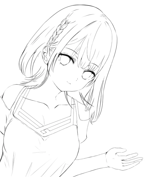 紡乃世詞音(つのせことね)ちゃん!
wip線画! 