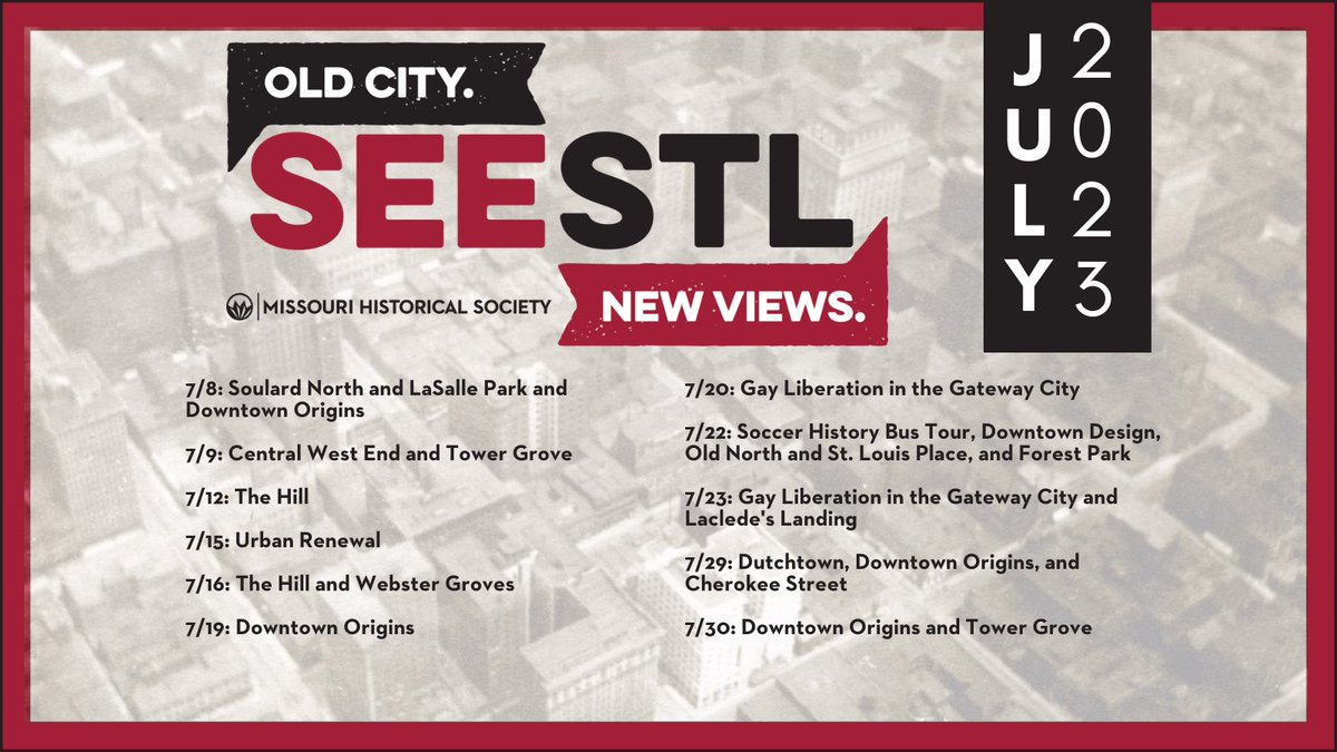 mohistorymuseum's tweet photo. New tour alert! Soccer is taking the city by storm once again, and now we're offering a bus tour in partnership with @STLShakesFest that lets you dive into the deep history of the sport in St. Louis.
Check out all our upcoming #SeeSTL tours: https://t.co/OXRjjBBtxv https://t.co/clU2i9ZBMj