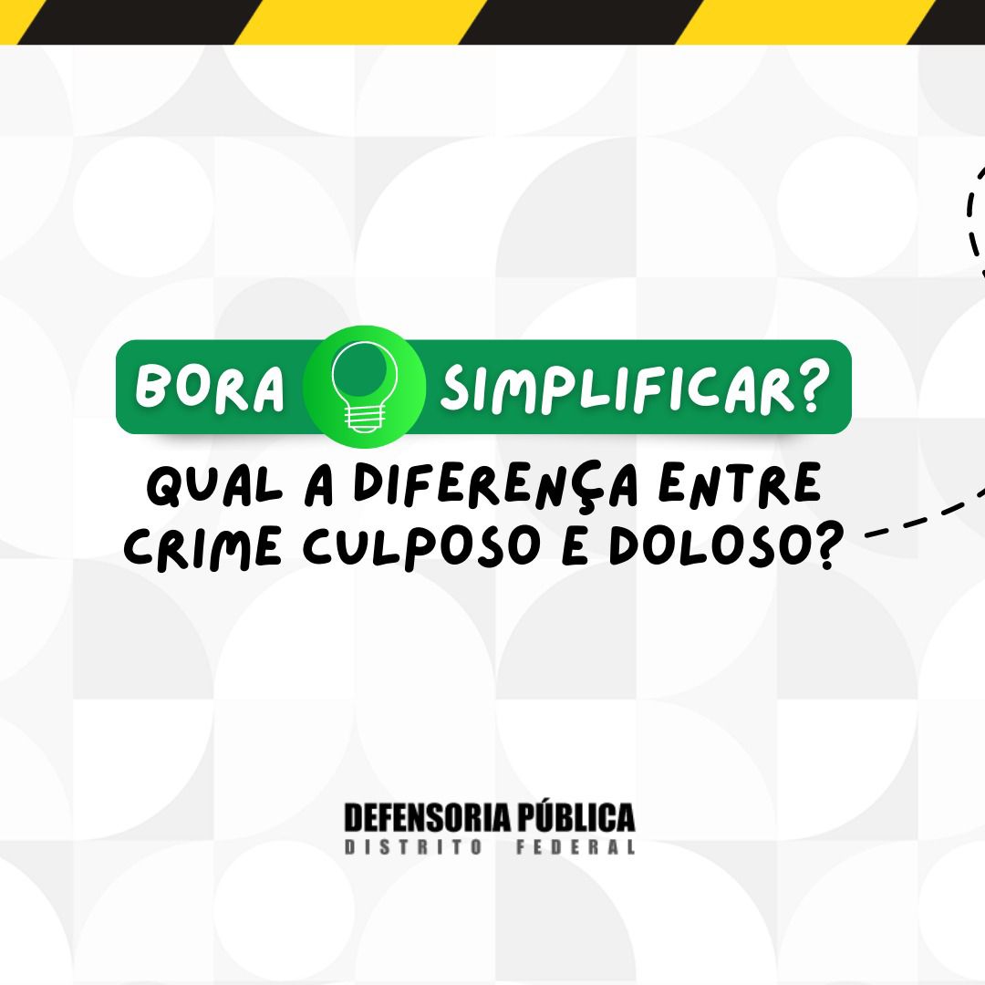 defensoriadf's tweet photo. ✅✨ #BoraSimplificar? | Você sabe qual é a diferença entre o crime culposo e o doloso? Não 🤔? Então arraste para o lado e confira a diferença entre esses conceitos que são aplicados frequentemente nos noticiários brasileiros, mas que causam confusão entre os cidadãos. 

#DPDF https://t.co/rocikmawYF