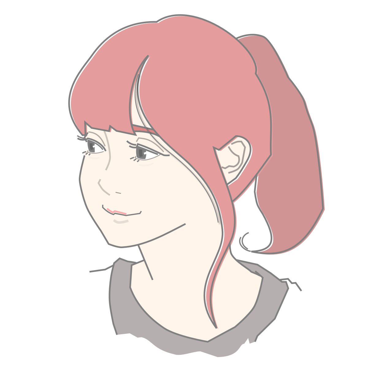 sottodashi's tweet image. てこずっているので、休憩にイメージスケッチを始めて、気がつくと、本気で向かっていたりする。

#池田瑛紗 #乃木坂 #インクスケープ #ベジェ #ikedateresa #teresaikeda #inkscape #bezier