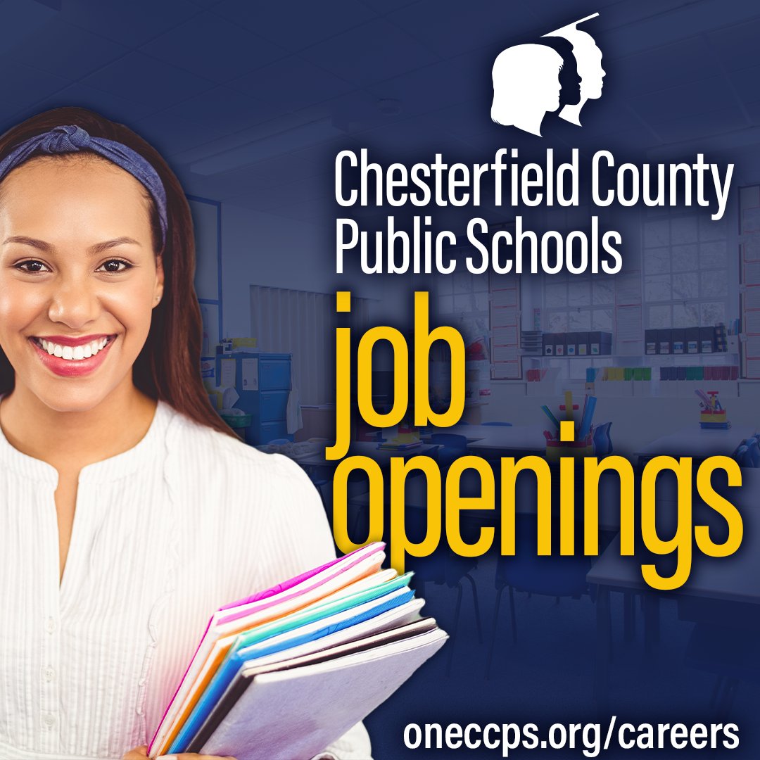 #OneCCPS is hiring teachers, cafeteria workers, bus drivers, administrators, classroom aides and many other positions. If you are interested in making a difference in the lives of Chesterfield County students, visit oneccps.org/careers/.