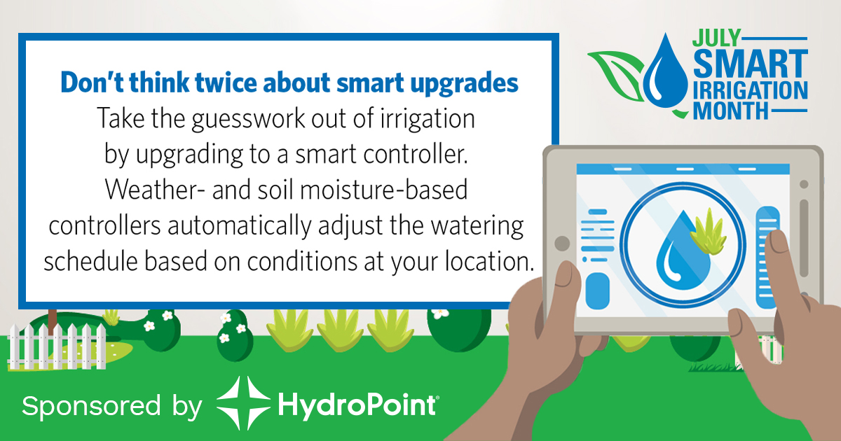 Water_Geeks's tweet photo. Smart irrigation systems are an important tool for conserving water and energy!Β
Join us in celebrating #smartirrigationmonth and the many advantages of using this innovative technology here: https://t.co/PouUwIRVucΒ
#hydropoint #iashow #smartirrigationmonth #sanantonio https://t.co/U9LmCeyGq5