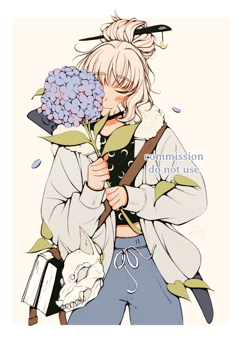 yaraberry's tweet photo. commission for kuro! 🌱🌙☁️ https://t.co/9PmqN14kOz