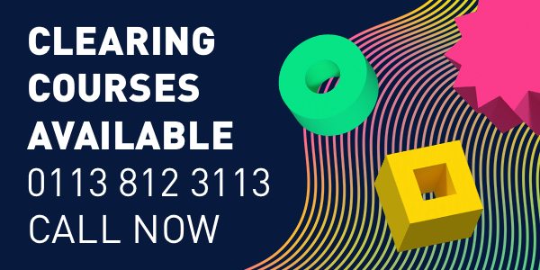 📢 Clearing opens today! Got your grades and looking to apply to university? Call us to discuss your options 0113 812 3113

Waiting for results but thinking about Clearing? Register your interest to get all the info you need to prepare for results day. bit.ly/3pzE84u