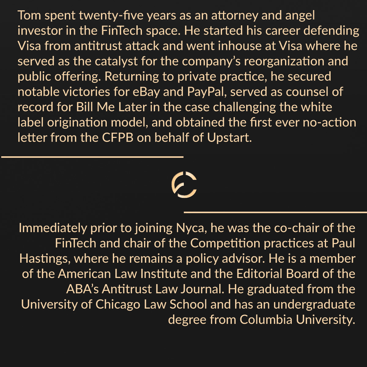 FinancialClubUS's tweet photo. Member Spotlight: @tpbrown5, Partner &amp; General Counsel, @nyca.

Tom spent twenty-five years as an attorney and angel investor in the FinTech space. 
Catch Tom at the Financial Club gatherings in SF &amp; NYC -> https://t.co/lyXDJFfKSi https://t.co/Qvv8iARoM7
