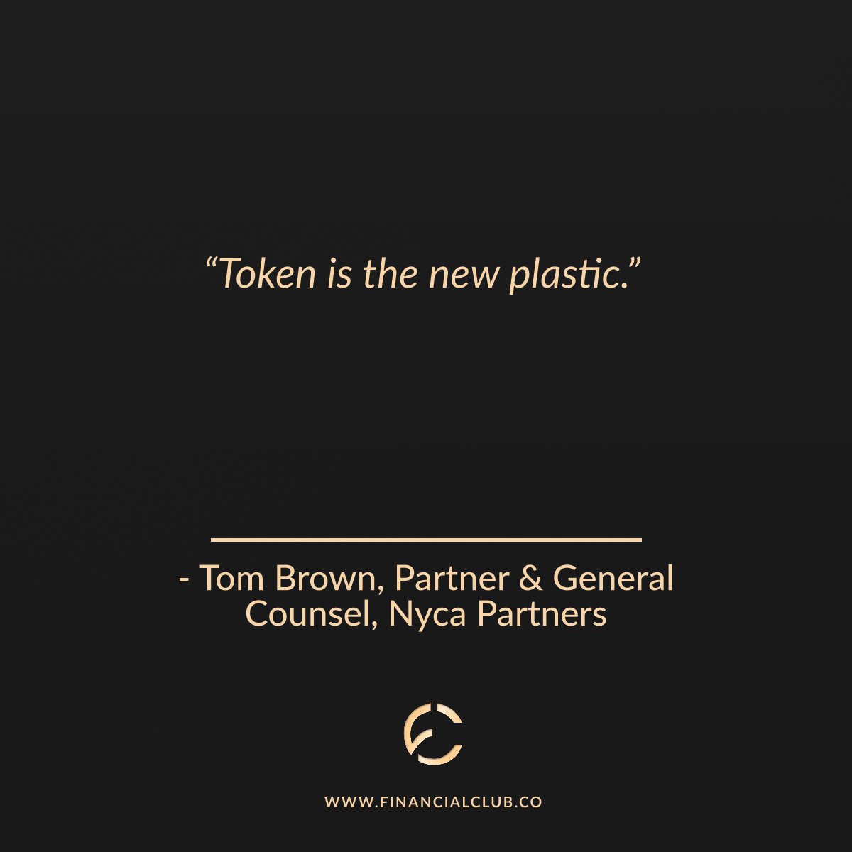 FinancialClubUS's tweet photo. Member Spotlight: @tpbrown5, Partner &amp; General Counsel, @nyca.

Tom spent twenty-five years as an attorney and angel investor in the FinTech space. 
Catch Tom at the Financial Club gatherings in SF &amp; NYC -> https://t.co/lyXDJFfKSi https://t.co/Qvv8iARoM7