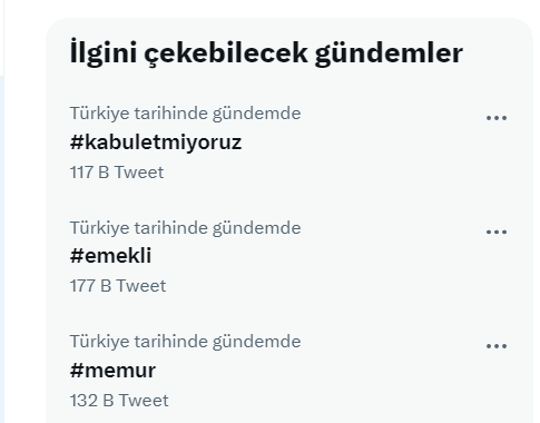 İlk 3 gündem memur son 3 gündemde memur belli ki memur bu zamma OHHH çekmeyecek.
#kabuletmiyoruz