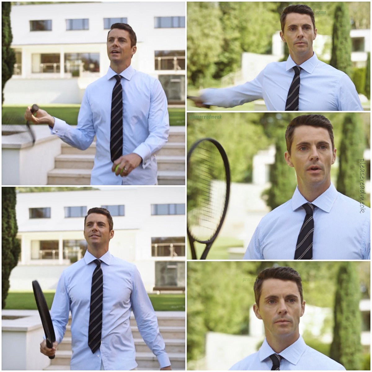 PleaseReadMeOK's tweet photo. "Slightly restricted." 😬
Coz wearing a shirt and tie is the only way to play tennis🤦🏻♂️
#matthewgoode in an ad for Pink Shirtmakers. Hoping @asgoodeasgold has a gif of this - hilarious, dry, comedy
📷 my edit from ‘A Life in the Pink’ - 5 of 6 /Pink Shirtmakers #pinkshirtmaker https://t.co/B7AH8qEY9Q