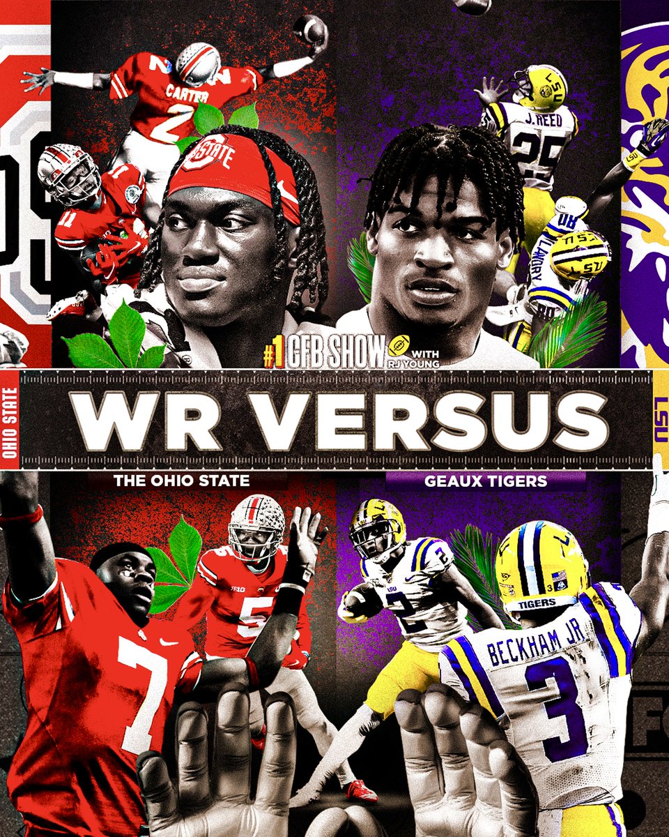 numberoneshow's tweet photo. WR Versus 🎯

Which CFB team produces better wide receivers: @OhioStateFB vs. @LSUfootball? 🤔

LIKE for Ohio State 🌰
RT for LSU 🐯

📺: https://t.co/LZdrOkGFOE
🎙: https://t.co/JUk3ZELPiU https://t.co/pDoyMvUHYS