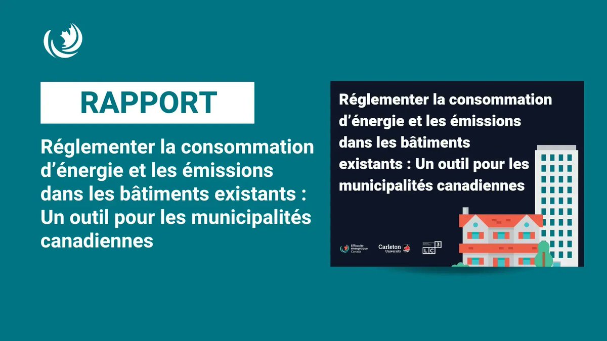 Notre nouveau guide, réglementer la consommation d’énergie et les émissions dans les bâtiments qui existent au Canada, est disponible actuellement. Téléchargez-le: efficiencycanada.org/fr/reglementer…