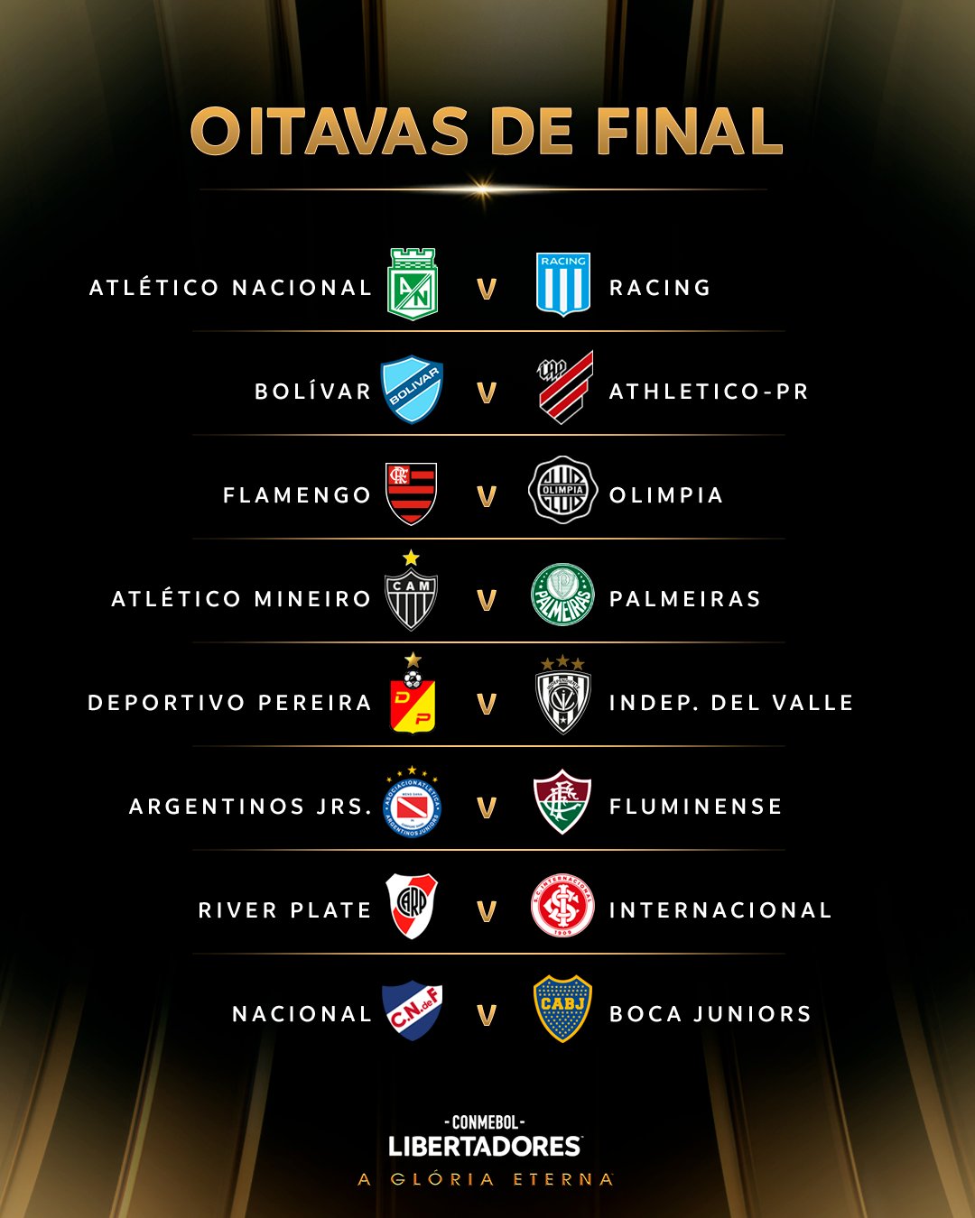 Copa Libertadores: veja datas e horários dos jogos das oitavas de