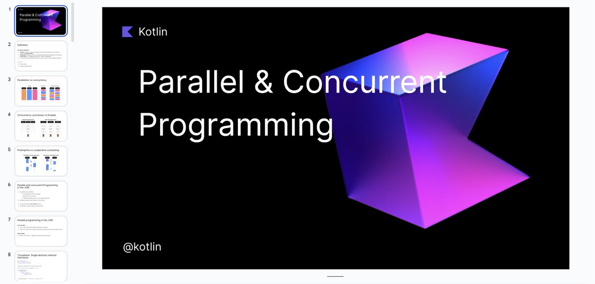 androiddevnotes's tweet image. A 510 Pages Free Kotlin in Programming Course Ebook.
(drive.google.com/file/d/12qOz_6…)

Contains Chapters on:

- Build Systems
- Generics
- Functional Programming
- The Java Virtual Machine &amp;amp; the Kotlin Compiler
- Parallel &amp;amp; Concurrent Programming
- Asynchronous Programming in Kotlin
-…