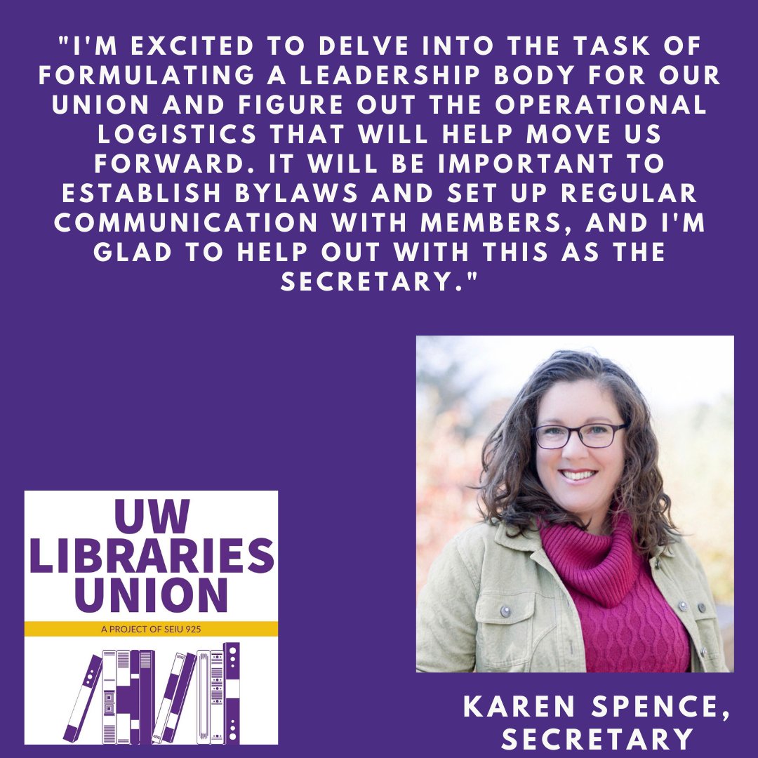 UW Libraries Union is pleased to announce our first group of elected officers officers who will serve from 2023-2025! #UnionStrong #StrongerTogether #Solidarity #UWWorksBecauseWeDo