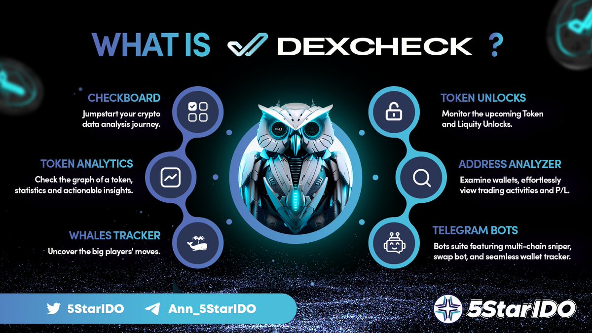 Unleash the power of @dexcheck_io, the game-changer platform driving #crypto  and #NFT trading success with cutting-edge #AI-driven #blockchain  intelligence!🚀 Why choose DexCheck? ☑️ Unparalleled AI-powered analytics  ☑️ Elite trader unmasking ...