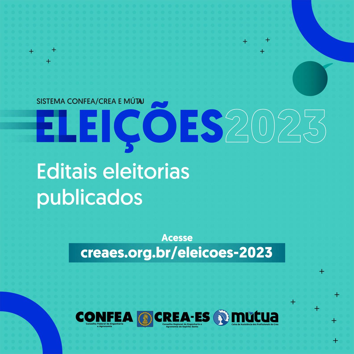 creaes's tweet photo. 🗳 Os editais eleitorais foram publicados! 

É hora de fazer a diferença e participar ativamente do futuro do Sistema Confea/Crea e Mútua. 

Faça sua parte, informe-se e faça valer o seu voto! Juntos, construiremos um futuro ainda mais forte e representativo. 💪✨ https://t.co/i9Jb5TsIll