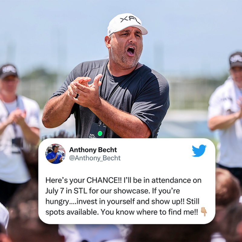 BattlehawksUFL's tweet photo. St. Louis, we'll see you THIS FRIDAY.

If you think you've got what it takes to make an XFL roster, come show us what you've got 💪