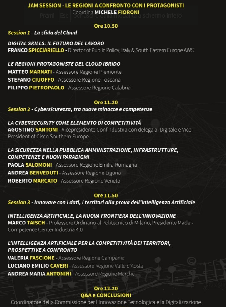1° meeting della Commissione #innovazione tecnologica e #digitalizzazione della Conferenza delle #Regioni e Prov.aut. 'diamo ritmo all'innovazione'... #Perugia #Umbria #trasformazionedigitale #faresistema #ITD #DTD #PAdigitale #PNRR