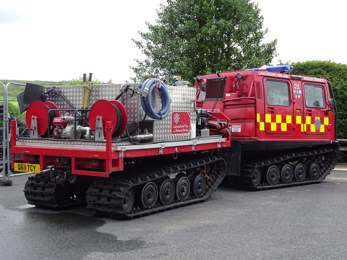 FPhotographer05's tweet photo. Big thanks to the crew at @LancashireFRS Bacup Fire Station for letting me get some photos of their Hagglund all-terrain vehicle this afternoon! A very unique and essential asset to the service! https://t.co/XIt6IbtQpR