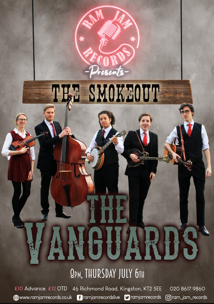 Don't miss out on traditional Bluegrass from authentic  five piece band The Vanguards on tomorrow night at RJR <a href="/TheVanguardsUK/">The Vanguards</a> 
The future of traditional bluegrass is in great hands with The Vanguards keeping it alive..'

#kingstonuponthames

Tix: eventbrite.co.uk/e/the-vanguard…