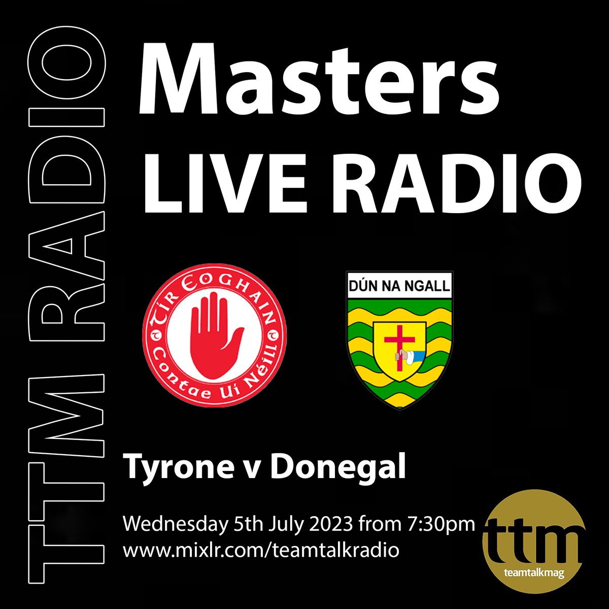 teamtalkmagLIVE's tweet photo. TTM will be broadcasting LIVE from Killyclogher this evening as Tyrone Masters take on Donegal Masters #TTMLive https://t.co/hdyf3NfcrX