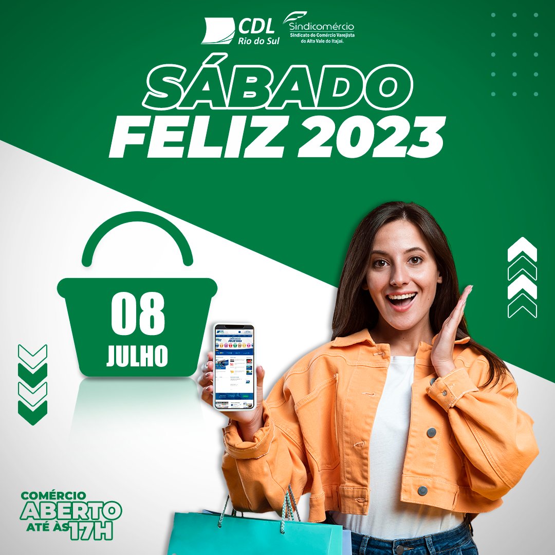 CDLRiodoSul's tweet photo. Neste Sábado teremos mais uma edição do SÁBADO FELIZ 2023! https://t.co/1VcckY1CIE