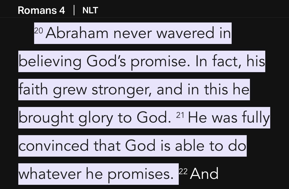 simplycreatiff's tweet photo. “He was fully convinced that God is able to do whatever he promises.” https://t.co/TEHao6NjRg