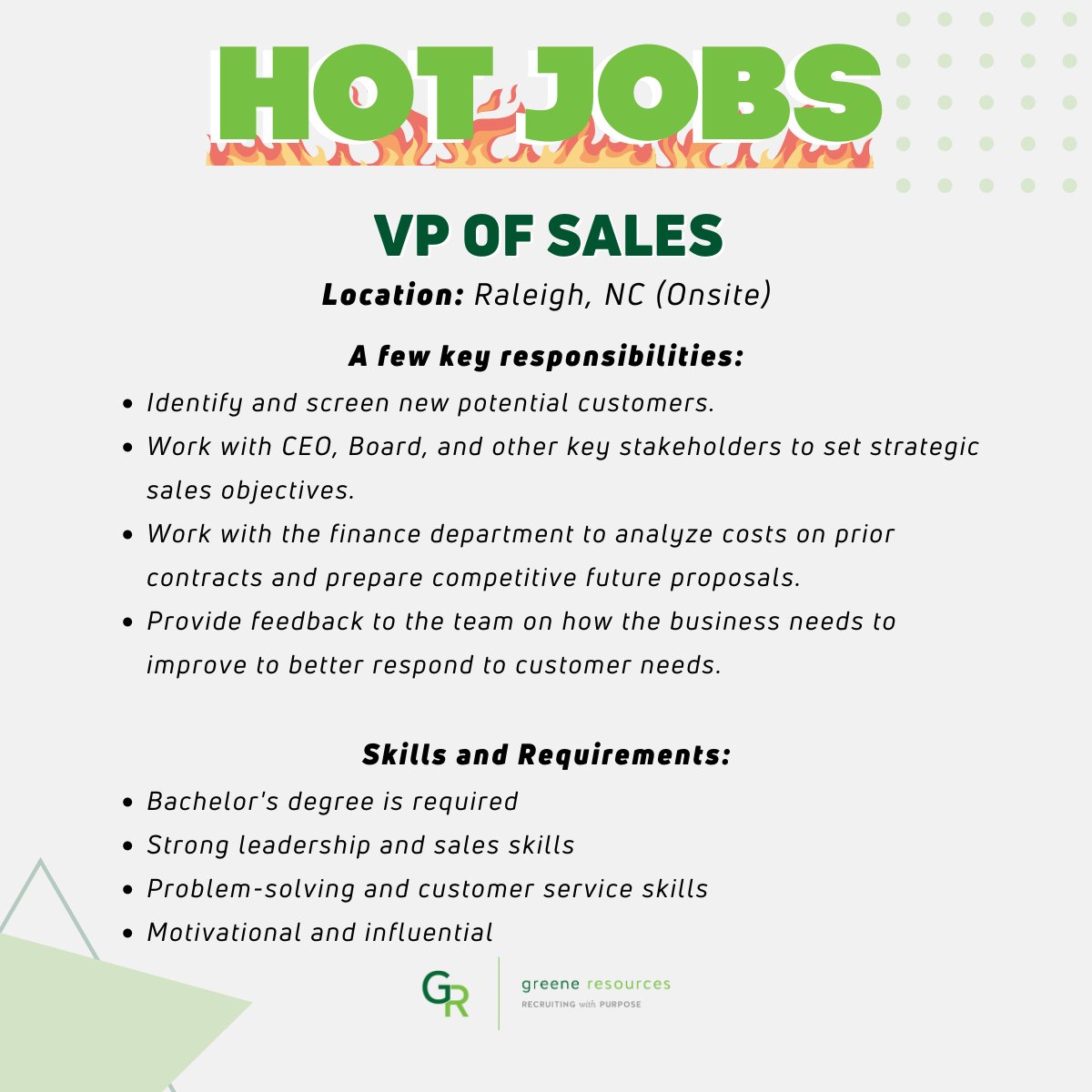 #HotJobs | Our client is seeking a VP of Sales to join their team.

If you feel excited about this position and its responsibilities, we encourage you to apply, even if you don't think you're 100% qualified.

Apply today! ~ ow.ly/E9Jz50P4eyH