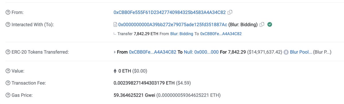The #1 Blur farmer just withdrew 7842 ETH from the Blur pool and rage quit farming after the trait bidding update

By himself he made up 10% of Blurs TVL and something like 8% of the total farming points...