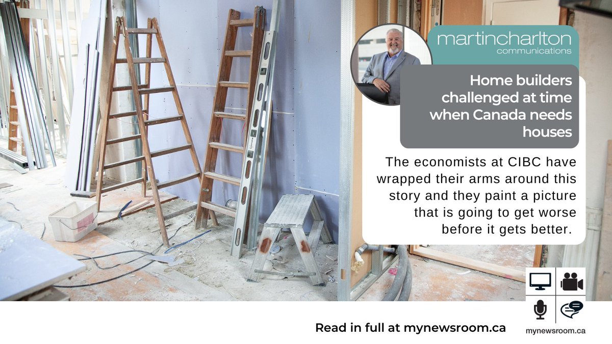The economists at CIBC have wrapped their arms around this story and they paint a picture that is going to get worse before it gets better. 
  mynewsroom.ca/home-builders-…