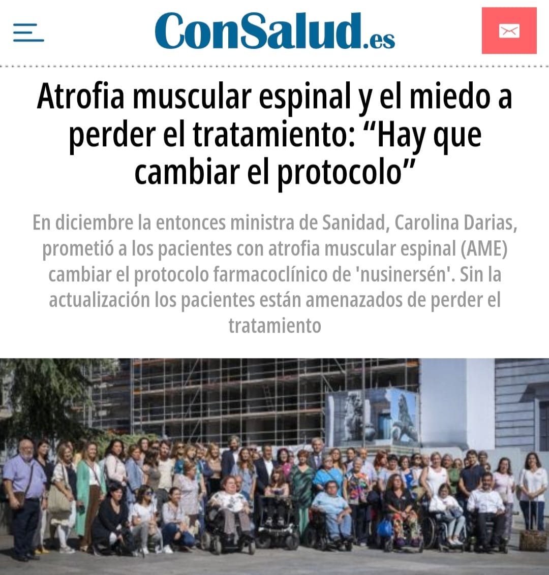 FundameNet's tweet photo. Las promesas incumplidas de @sanidadgob causan sufrimiento. Pedimos que se garantice la estabilidad de las personas con AME en tratamiento y se actualice el protocolo desde el conocimiento científico y la experiencia de médicos y pacientes https://t.co/gXkOrPI3Ya #StopAME https://t.co/GhHRHfZgIV