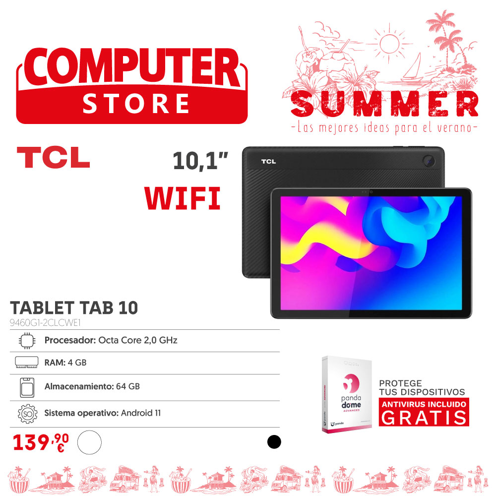 icomputerstore's tweet photo. ¿Sábado de 🏖️ pero quieres estar siempre 🔛? Súmate esta #tablet @tclmobilees
Pantalla de 10,1 pulgadas y 4GB de RAM.
Disponible en tu tienda de informática #ComputerStore o en 🛒https://t.co/xHSLDnE5ts
#informatica #YoComproEnComputerStore #tienda https://t.co/UMBtqJOdma
