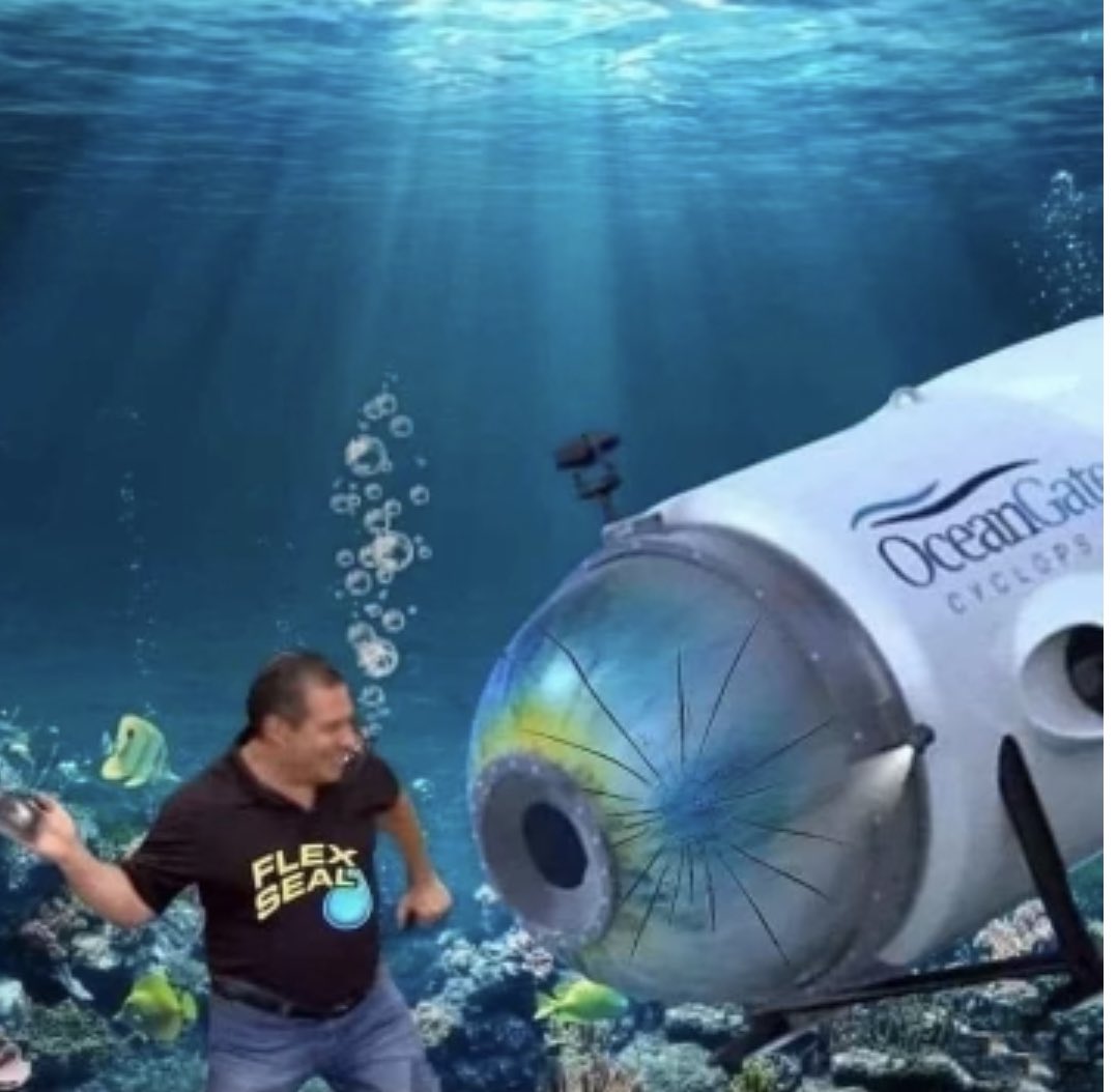 HillbillyDNA's tweet image. #FlexSeal when you need it most .. 
⚓️
#Submersible #submarine
