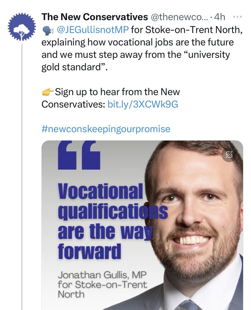 If this is the actual New Conservatives Twitter account I’m going to be very pissed off with them when I find out they’ve tagged my parody version (which I hate)