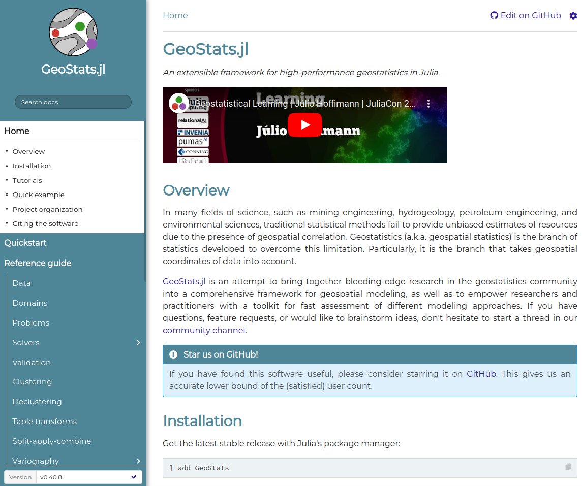 arpeggeotech's tweet photo. We are happy to release #GeoStats.jl v0.40! 🎉 Revised documentation, new algorithms for simulation of spatial point patterns, and various other improvements: https://t.co/pEBwfw5NcL #geostatistics #geospatial #geo #datascience https://t.co/DVsit5qpSA