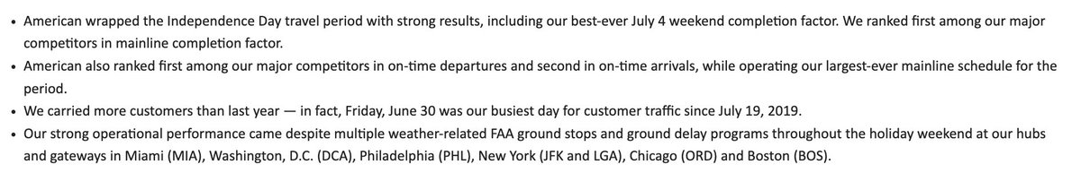 Bsky: byerussell.com (@byerussell) on Twitter photo .<a href="/AmericanAir/">americanair</a> set a new post-pandemic traffic record on the Friday before July 4th when it carried the most passengers of any day since July 2019. .<a href="/AmericanAir/">americanair</a> set a new post-pandemic traffic record on the Friday before July 4th when it carried the most passengers of any day since July 2019.