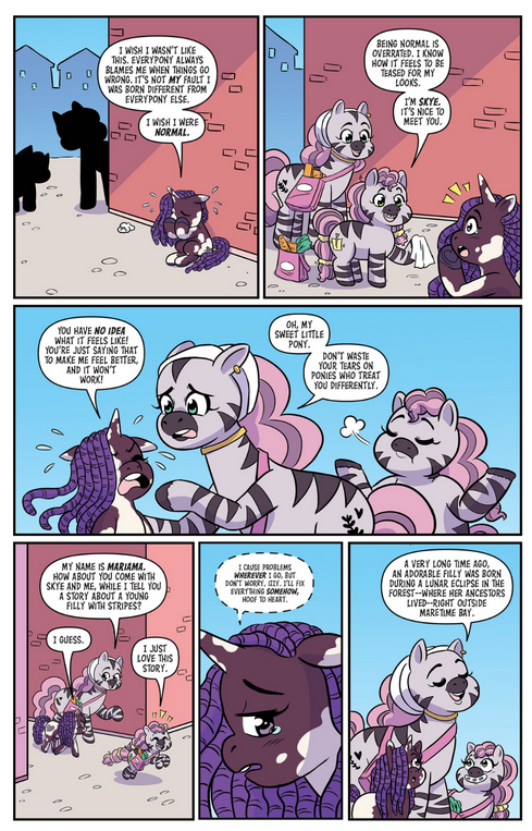 TurklesonTia's tweet photo. #mlpspoilers omg, this comic was so good. You really feel Violette's pain trying in vain to be 'normal'. I'm so happy to see her have such a strong and loving support system. Thank you @MizTeeFranklin You knocked it out of the park once again. https://t.co/AFGkqryISm