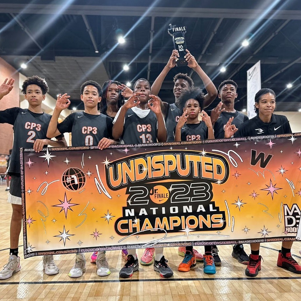 SpencerLPulliam's tweet photo. Congratulations to the @madehoops #JrFinale 6th Grade/Class of 2029 Champions, Team CP3 / CP3BA Elite. 

This newly-formed group went unbeaten with a 5-0 record at the event despite a roster that was influx. Very interested to see what the pieces look like for this team moving forward based on their successes the past few days. 

Similarly, my complete 6th Grade/Class of 2029 report should be available in the next few days. Stay tuned! 📝📝📝