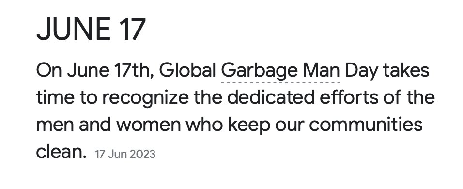 we should've minted last month.. missed opportunity..

Let's make July 17th the international Garbage Bag Day instead