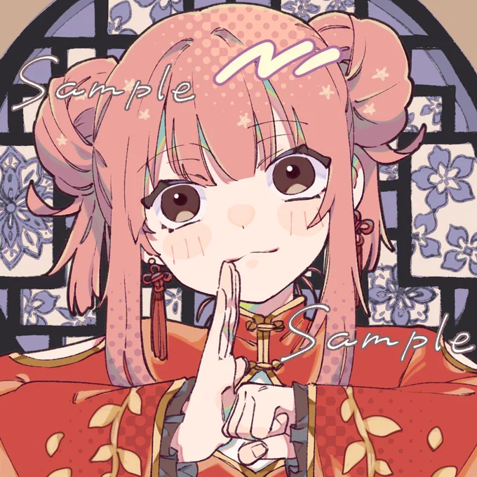 この度明鈴様のアイコンを描かせていただきました 大好きなチャイナガールがかけました～ ご依頼いただきありがとうございました #イラスト #有償依頼