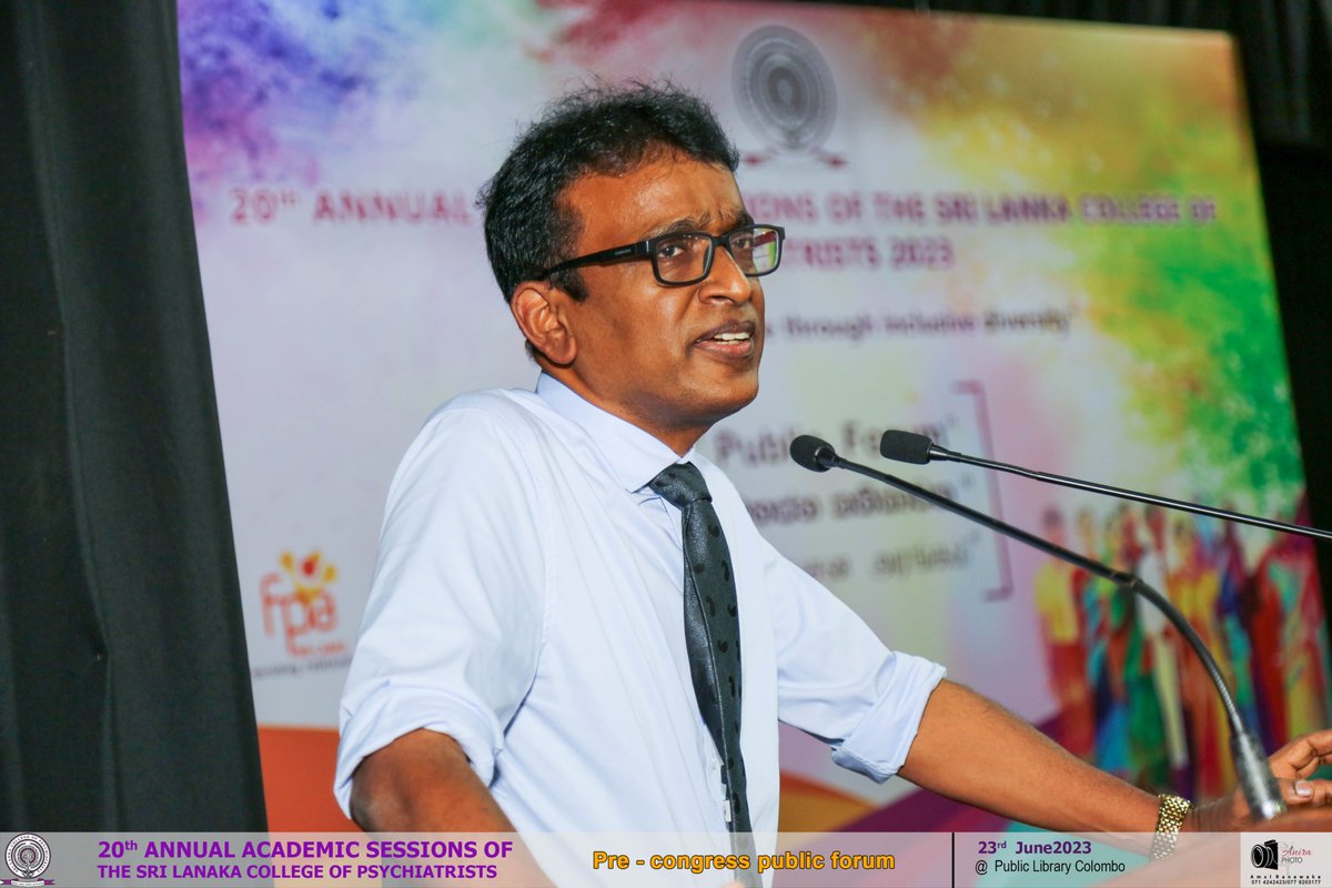 slcpsych's tweet photo. Alongside the 20th annual academic sessions, a public forum was held on 23 June 2023 at the Public Library. The Sri Lanka College of Psychiatrists and the Ministry of Health Sri Lanka joined forces for this remarkable initiative.  📷 #MentalHealthMatters #PublicForum #SriLanka https://t.co/V6CUx9YpHl